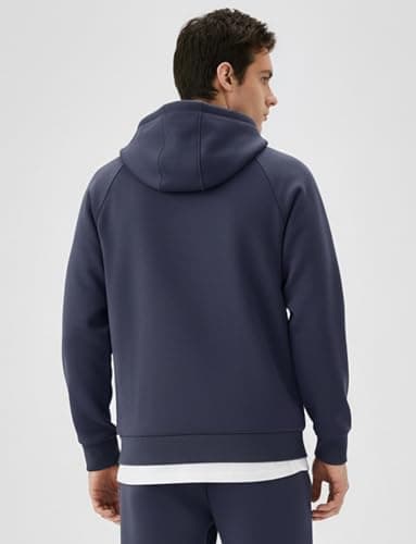 K-Swiss Heritage Men's Hoodies - Pullover Long Sleeve Sweatshirt Casual Club Hooded for Gym Workout Purple XS - Thumbnail 3