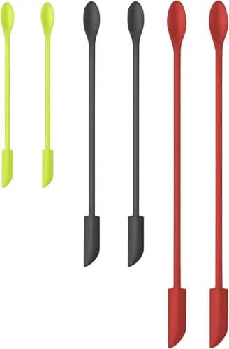 Silicone Spatula Set (6Pcs) - Mini Scraper Tool for Beauty & Food - Reach Every Last Drop, Multi-Size Spatulas for Makeup Jars, Lotion Bottles & Kitchen Containers​ - Image 1
