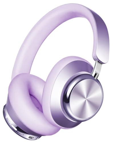 Wentronic Y03 Bluetooth Headphones Wireless Active Noise Cancelling Over Ear Headphones 48 Hours Playtime High Sound Quality 6 EQ Music Mode Headphones with Soft Ear Cushion - Purple