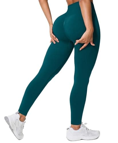 BRXL Booty Lifting Workout Leggings for Women Tummy Control High Waist Seamless Compression Gym Yoga Scrunch Butt Leggings Dark Green M - Image 1