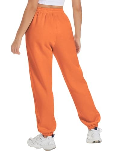 ATHMILE Sweatpants Women Joggers with Pockets Fleece Lined Baggy Work Yoga Lounge Snow Pajama Pants High Waisted Fall Fashion Navy - Thumbnail 4