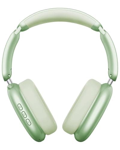 Wentronic Y02 Active Noise Cancelling Headphones,60H Battery,5 EQ Music Modes,Hi-Res Audio,Deep Bass,Foldable Wireless Over Ear Bluetooth 5.4 Headset,Breathable Leather Earpads (Green) - Image 1