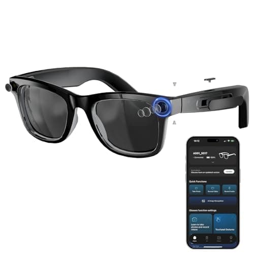 Aspect Living AI Smart Glasses with 8MP Camera, 1080P Video Recording, Real-Time Voice Translator, Open-Ear Audio, Bluetooth & Voice Assistant, Wearable Camera Glasses for Travel, Sports, Meetings - Image 1