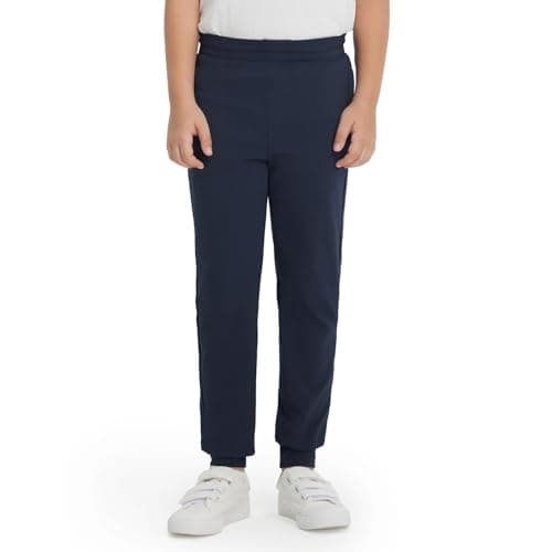 M MAELREG Boys Athletic Pants Breathable Flex Stretch Athletic Kids Moisture-Wicking Comfy Sweatpants for Boys Navy - Image 1