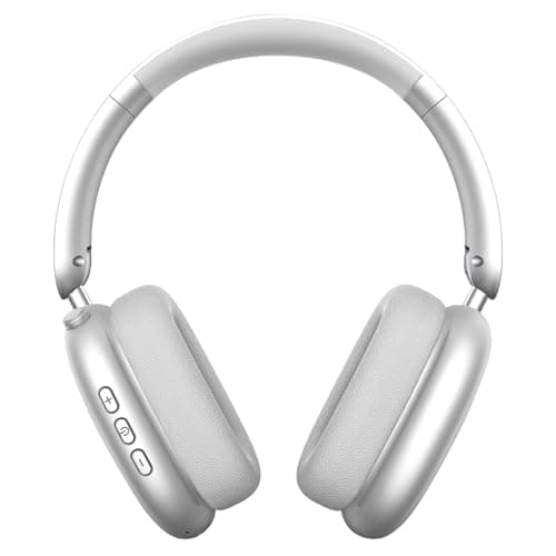Wentronic Y01 Wireless Noise Canceling Headphones Bluetooth 5.3 Over Ear Headphones with Microphone, Hi-Res Audio, 48H Playtime, Foldable Comfortable Earpads,Compatible with iOS,Android,PC, Silver - Image 1