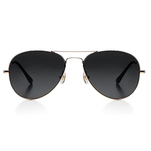 isheep Classic Gold Aviator Sunglasses – Unisex Metal Frame, Luxury Gold-Plated Temples, UV400 Protection, Durable & Stylish Eyewear - Image 1
