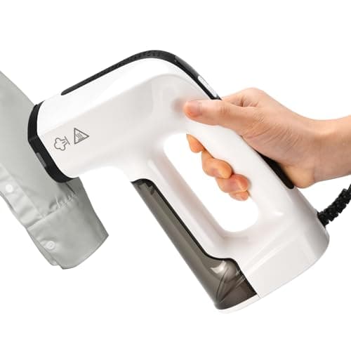 Vacuum Steamer for Clothes, 3200Pa Suction Handheld Clothes Steamer, Dual Mode, LED Display, Portable Travel Steamers for Clothes, Steaming & Ironing 2 In 1, 160ml Water Tank (for 110-120V) - White - Image 1
