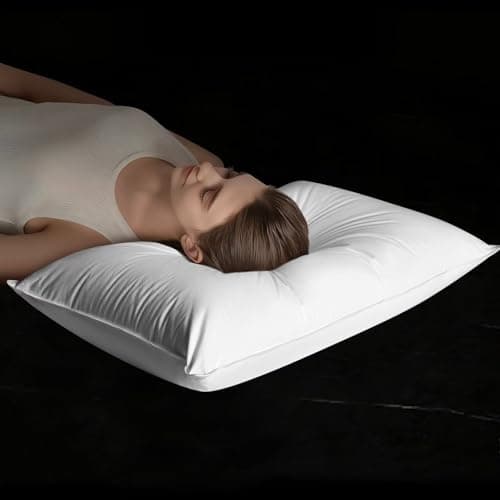 Baigee Goose Down Pillow King Size, Luxury Hotel Collection Bed Pillow for Sleeping，3-Chamber Design，900+ Fill Power，Downproof，100% Cotton Shell (White, King) - Image 1