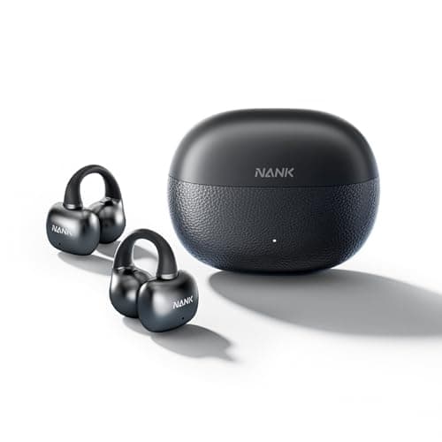 NANK Clip Super Open Ear Earbuds, Bluetooth 5.4 Clip-on Earbuds, Lightweight Comfort Open Ear Headphones, IPX5 Waterproof, 32H Playtime, Clear Calls, Secure Fit for Sports Workout Daily Use - Image 1