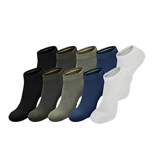 Kagcre 5-Pack Men's & Women's Athletic Ankle Socks, Running Socks with Moisture-Wicking & Arch Support, Breathable Cotton Blend Short Socks, Seamless Toe - Image 1