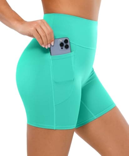 BRXL Buttery Soft Biker Shorts 5" for Women with Pockets No Front Seam High Waist Athletic Volleyball Gym Yoga Spandex - Image 1