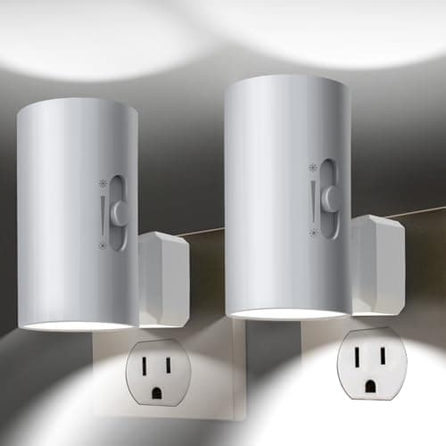 Modern Led Night Lights - Sensor Dusk To Dawn, 5000K Daylight White, Dimmable 0-100 LM, 2 Pack for Bathroom, Bedroom, Kitchen, Toilet, Hallway - Image 1