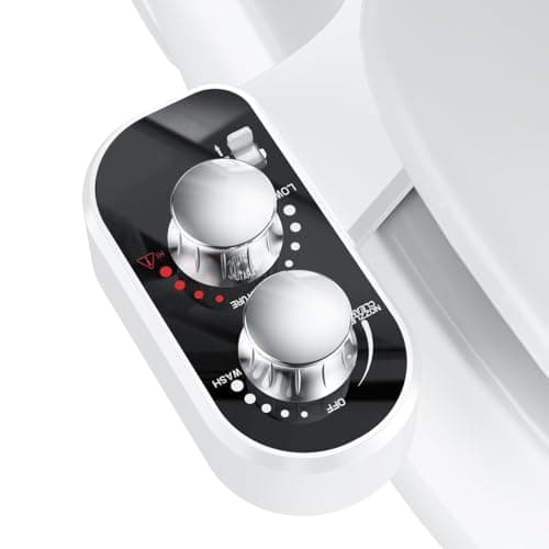 DooLv Hot and Cold Bidet Attachment for Toilet, Ultra-Slim Bidet Attachment Warm Water, Non-Electric Adjustable Pressure Self Cleaning Sprayer Nozzle Control for Posterior, Feminine Wash - Image 1
