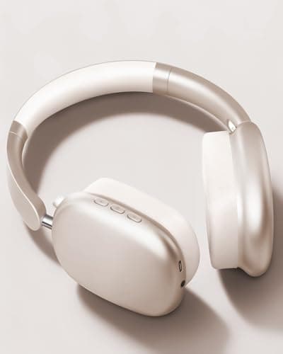 Wentronic Y01 Wireless Noise Canceling Headphones Bluetooth 5.3 Over Ear Headphones with Microphone, Hi-Res Audio, 48H Playtime, Foldable Comfortable Earpads,Compatible with iOS,Android,PC, Starlight - Thumbnail 2