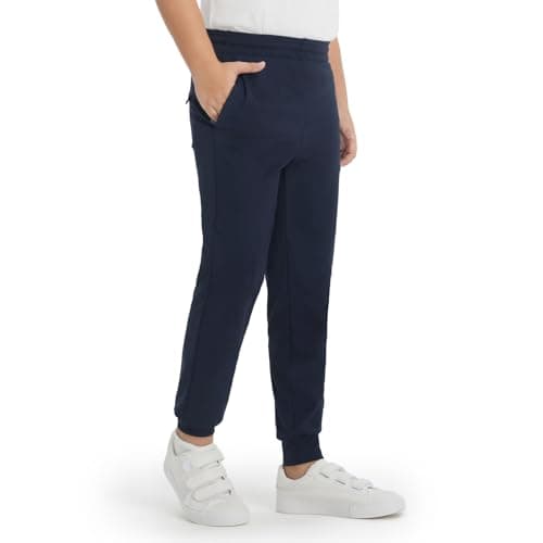 M MAELREG Boys Athletic Pants Breathable Flex Stretch Athletic Kids Moisture-Wicking Comfy Sweatpants for Boys Navy - Thumbnail 2