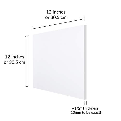 SimbaLux Acrylic Sheet Clear Cast Plexiglass 12” x 12” Square Panel 1/2” Thick (13mm) Transparent Plastic Plexi Glass Board with Protective Paper for Signs, DIY Display Projects, Craft, Easy to Cut - Thumbnail 2