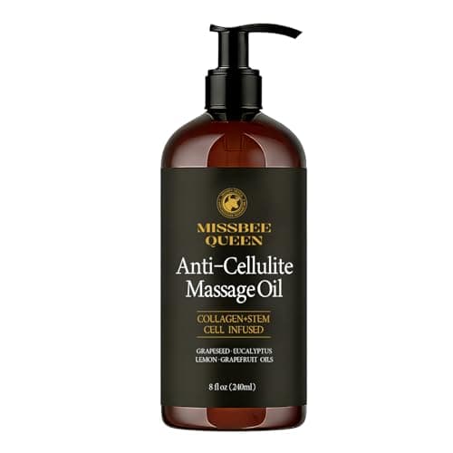 Anti Cellulite Massage Oil | Firming Body Oil with Collagen | 8 Fl Oz | Improve Skin Smooth & Appearance of Cellulite & Moisturizing | Neck & Legs & Body | Sensitive Skin | MC-1 Massage Care Series