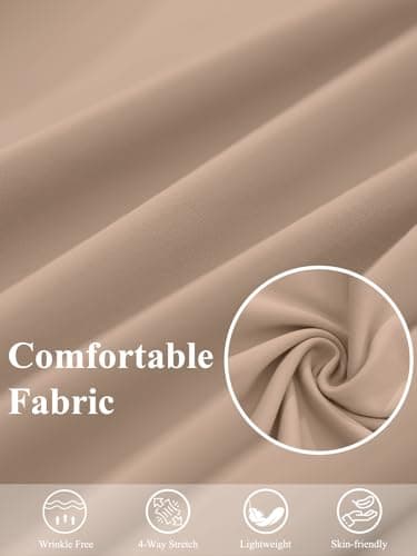 SEMARO Womens High Waist Dress Pants Business Casual Work Office Pants Wide Leg Stretchy Lounge Trousers - Thumbnail 6