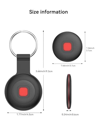 Bluetooth Dog Tracker Tag, Pet Tracker for Dogs with Silicone Collar Holder, Works with Apple Find My & Android Find Hub, IP67 Waterproof Anti-Lost Locator - Thumbnail 3