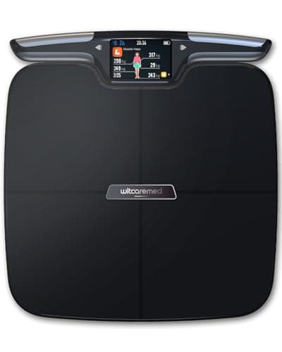 Witcaremed Smart Scale for Body Weight, 8-Electrode Body Composition Scale with BMI, Body Fat, Muscle Mass, Full-Color TFT LCD on Handle, Rechargeable Body Fat Scale