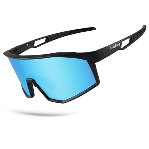 BangLong Sports Sunglasses for Men Women - UV400 Protection Baseball Sun Glasses TR90 for Running Cycling Baseball Fishing, blue - Image 1