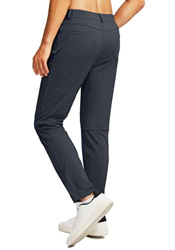 G Gradual Men's Stretch Golf Pants with 6 Pockets Slim Fit Dress Pants for Men Travel Casual Work (Dark Grey, XL) - Thumbnail 4