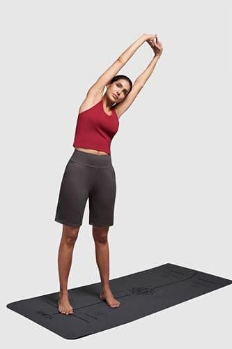 Alaroo Athletic Workout Running Long Shorts for Women High Waisted Biker Yoga Hiking Outdoors Gym Track Sports Recreation Clothes Dark Grey 2XL - Thumbnail 4