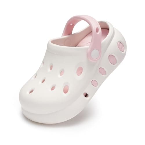 Stelle Garden Clogs for Girls Boys Slip on Sandals Kids Water Shoes Classic Slides Slippers Beach Indoor Outdoor(Little Kids/Big Kids)(Whipped Cream, 1ML) - Image 1