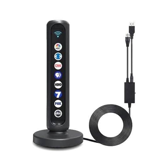 WuayMiy Digital HD TV Antenna for Smart TV Indoor - 580 Miles High Gain Range - Amplified Signal Booster with Dual Switch for 4K 1080P Local Channels - Support Fire Stick & Older TVs - Image 1