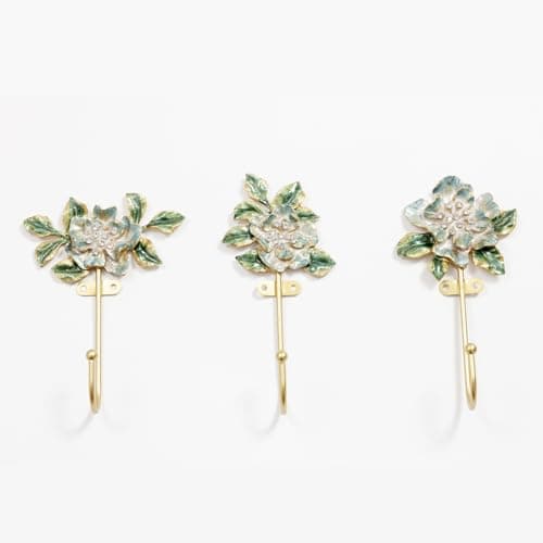 bordorsse Vintage Wall Hooks Decorative Rack Hangers, 3 Pack Metal Wall Mounted Hook for Hanging Coats - Image 1