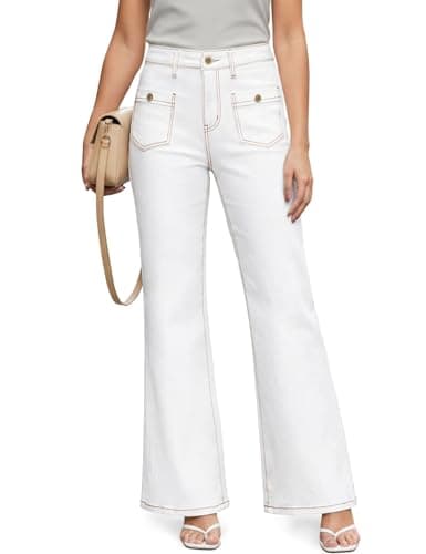 ZPIUO Wide Leg Jeans Woman, High Waisted Jeans for Women Trendy Stretchy Baggy Denim Pants with Pocket - Image 1