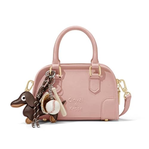 CinvaiKrose Crossbody Purses for Women Leather Handbags for Ladies Cute Mini Purses with Charms and Adjustable Strap - Image 1