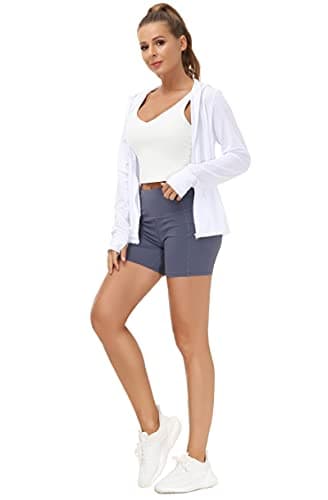 Women’s Longline Sports Bra Wirefree Padded Medium Support Yoga Bras Gym Running Workout Tank Tops (Off-White, Medium, m) - Thumbnail 5