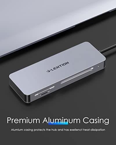 LENTION USB 3.0 to CF/SD/Micro SD Card Reader for Computer Memory Card Reader SD Card Adapter for SD/SDXC/SDHC/MMC/Micro SDXC/TF/Micro SDHC, Surface Pro, Chrombook, Laptop, PC, and More (Gray) - Thumbnail 6