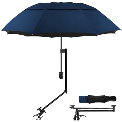 DUOUPA Patio Umbrellas,Beach Umbrella with Clamp,Clamp on Umbrella,suitable for Patio,beach chairs,golf carts, wheelchairs,carts,bleachers,camping and fishin - Image 1