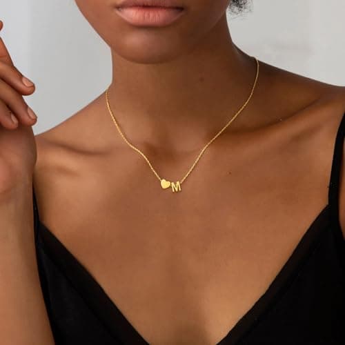 JNZSSWHJJH Initial Necklaces for Women, 18K Gold Plated Letter L Initial Necklace Heart Necklace Dainty Gold Initial Necklaces for Women Teen Girl Gifts Gold Jewelry Christmas Gifts for Girls Mom Grandma Wife - Thumbnail 2