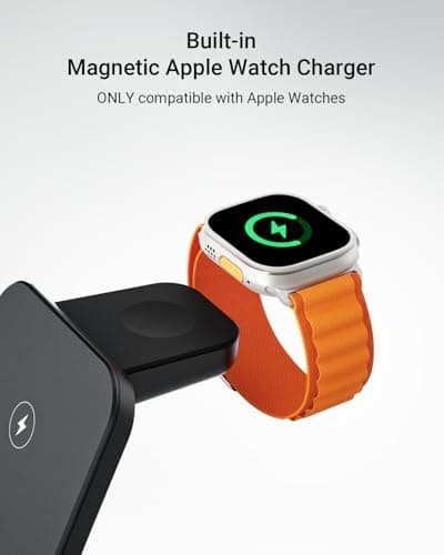 Eazpower Wireless Charger for Thick Cases of 10MM/Otterbox/Heavy Duty, 3 in 1 Charging Dock for iPhone 17 16 15 14 Pro Max, Phone Stand Charging Station for Multiple Devices for Apple Watch/AirPods - Thumbnail 5