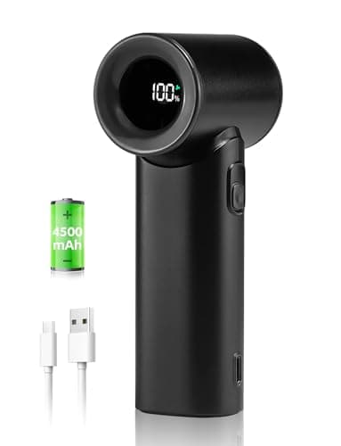 WIXBOSHU Portable Handheld Turbo Fan 17400RPM High Speed Turbo Mini Fan [15H Max Cooling Time], 4500mAh, 5 Gear Wind, LED Display, USB Rechargeable Personal Small Fans Outdoor Travel Camping Concerts - Image 1