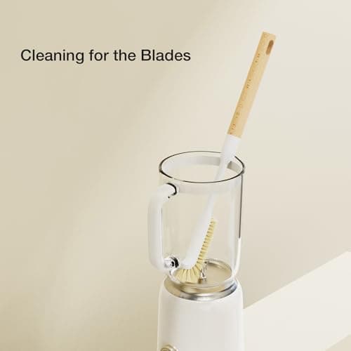 Cleaning Brush, Diveotree Hard Bristle Brush for Deep Cleaning Grout, Sink, Cup, Teapot, Bottle, Blender, Multi-Purpose Brush wih Long Handle for Kitchen (White-2Pack) - Thumbnail 6