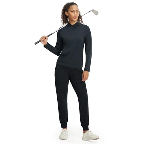 M MAELREG Sweatshirts for Women Long Sleeve Performance Athletic Solid Golf Pullover Winter Midlayer Womens Hoodies Dark Grey - Thumbnail 6