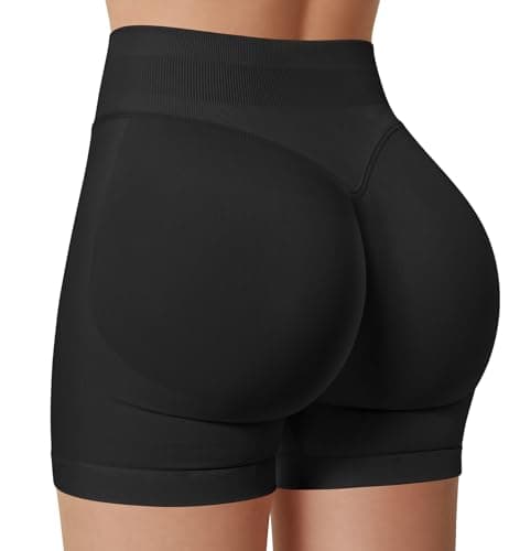 Sorfneo Women's Workout Impact Shorts 3.6" /4.5" Scrunch Butt Lifting Gym Shorts Yoga Running Biker Black - Image 1