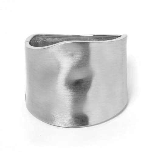 AYWFCBF Bangle Bracelets for Women, Matte Silver Plated Bangles, Hinged Chunky Bracelets for Women - Image 1