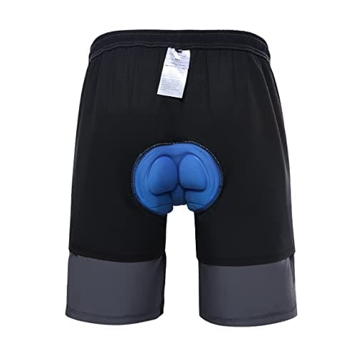 Men's Mountain Bike Shorts 3D Padded Bicycle Biking Shorts Quick Dry Lightweight MTB Cycling Shorts (Greyblack, L) - Thumbnail 3