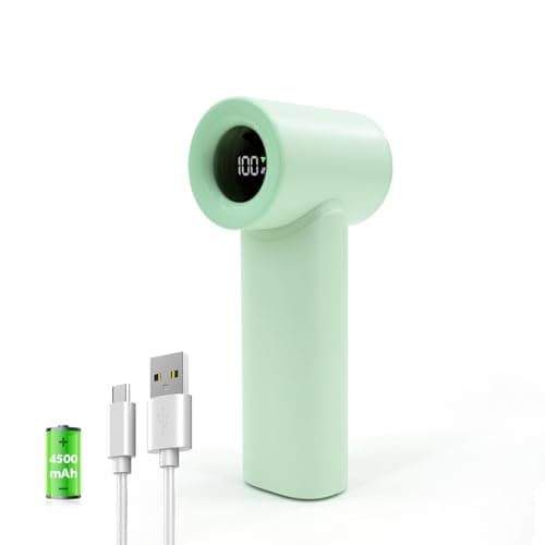 Portable Handheld Turbo Fan, 5 Gear Wind, LED Display, 4500mAh USB Rechargeable Hand Held Personal Fan, 15H Max Cooling Time, Suitable for Travel/Camping/Outdoor/Music Festival Summer Pocket Mini Fans - Image 1