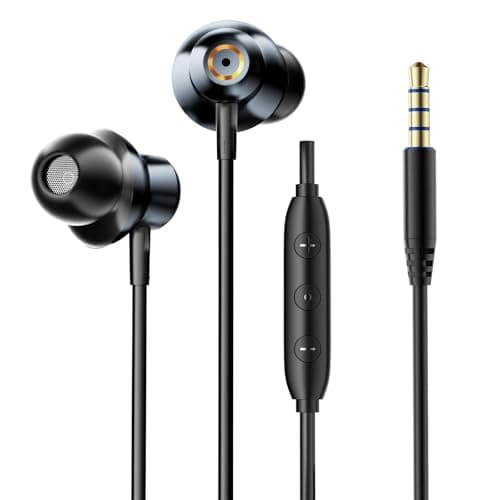 BYZMODLX ENC Noise Cancelling Wired Earbuds, Hybrid Driver Wired Headphones with 3.5mm Jack, Microphone Hands-Free Calls in-Ear Headphones for iPhone 16/15/PC - Image 1