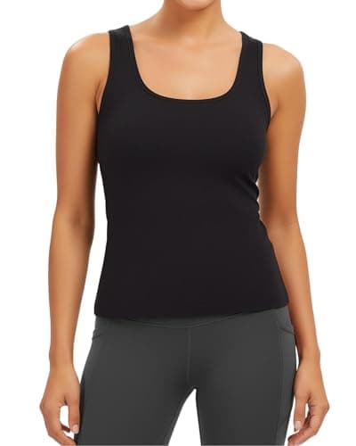 Women's Workout Tank Tops Breathable Racerback Athletic Slim Fit Tops for Gym, Yoga, Running - Image 1