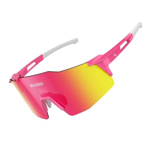 suoso Sports Cycling Sunglasses for Men: Lightweight UV Protection Polarized Sun Glasses for Youth Baseball Softball Running - Image 1