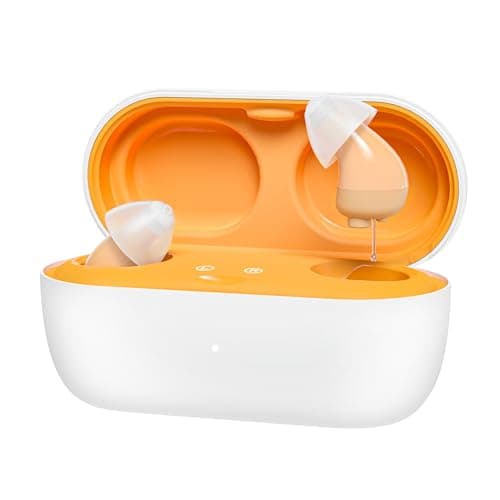 OTC Hearing Aids for Adults,CIC Digital 16-channel Hearing Aids for Seniors Nearly Invisible Rechargeable Hearing aids Mini with US Chip Noise Reduction Memory Function Affordable Backup Solution