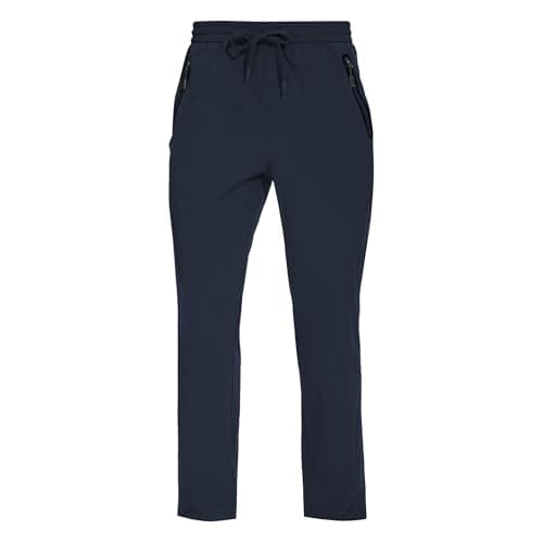 MOURCE Quick-Dry Athletic Track Pants - Men's Breathable Joggers Comfortable, Navy Blue M - Image 1