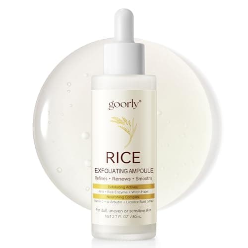 White Rice Peeling Ampoule Exfoliating Serum 80ml, Peel Shot Glow Exfoliating Face Serum, Soft Exfoliating Body Scrub Dead Skin Cells, Whitehead Blackheads Remover for All Skin Types korean skin care - Image 1